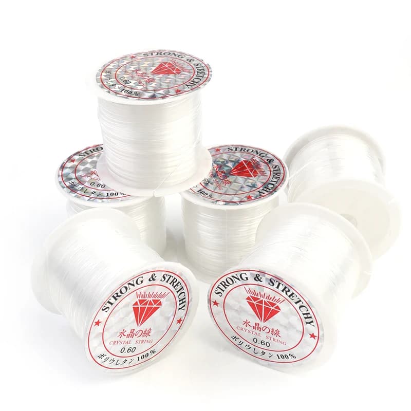 Fil de ligne de poisson en nylon transparent non extensible, ficelle de bain pour perles, fil de rette pour bijoux, bracelet exécutif, 0.2mm, 0.3mm, 0.4mm, 0.5mm, 0.6mm