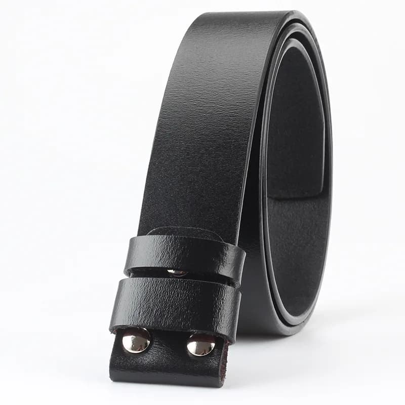 Ceinture en cuir de vache véritable pour hommes, 3.8cm, sans boucle, accessoires de ceinture, haute qualité, classique sauvage, cadeau