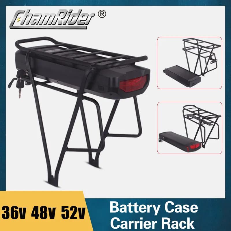 Boîtier de batterie en plastique pour vélo électrique, porte-bagages à double couche, Shanshan, 48V, 36V, 52V