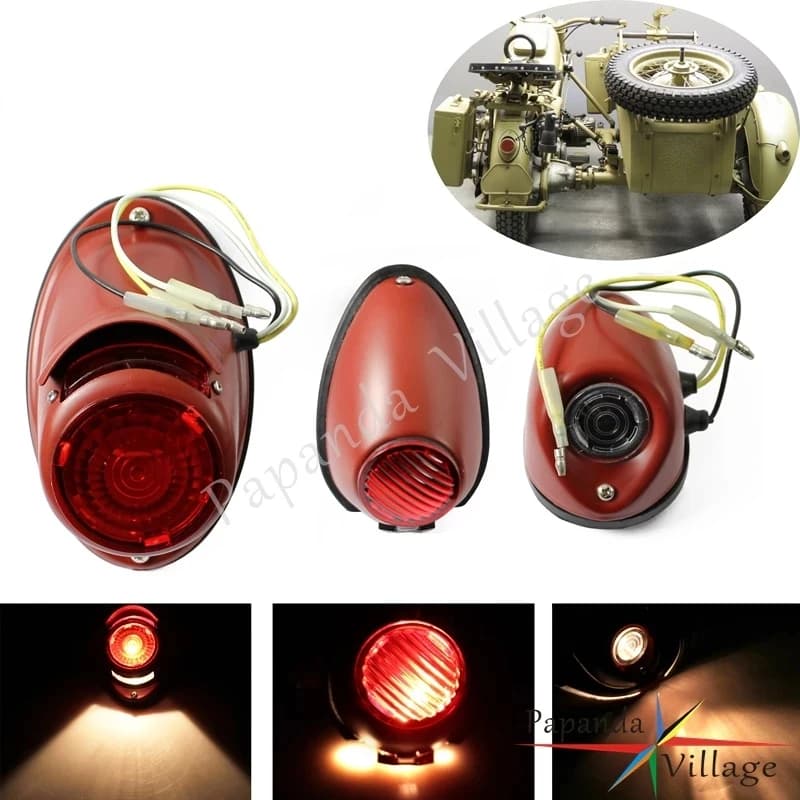 Ural Dnepr Sidecar feux arrière moto feu Stop pour BMW R71 R12 R75 R51 M72 K750 750cc Replika feu arrière