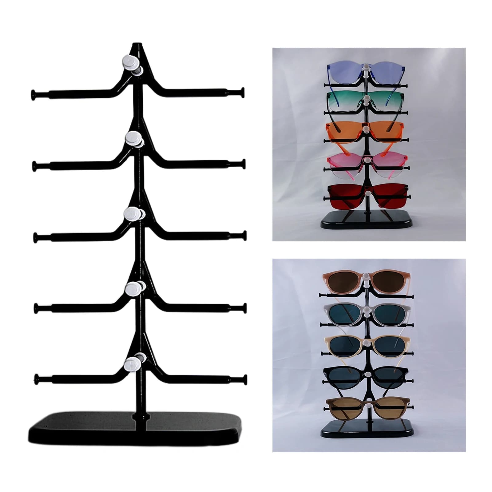 Présentoir à 5 Couches pour Lunettes de Soleil, Support T1, Étagère pour 5 Paires