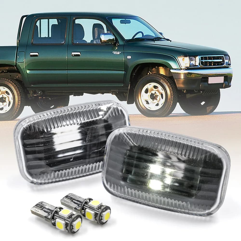 Clignotant latéral de garde-boue Euro clair avec ampoule, pour Toyota Hilux sixième génération LN140 LN150 LN160 LN170
