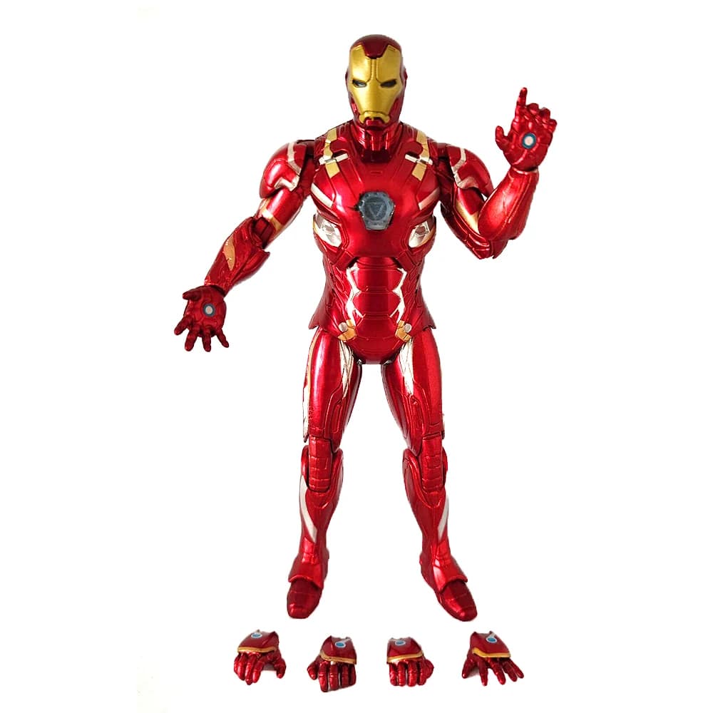 Figurine d'action ML Legends Ironman MK 45 Mark XLV avec éclairage LED, 7 pouces, sans emballage