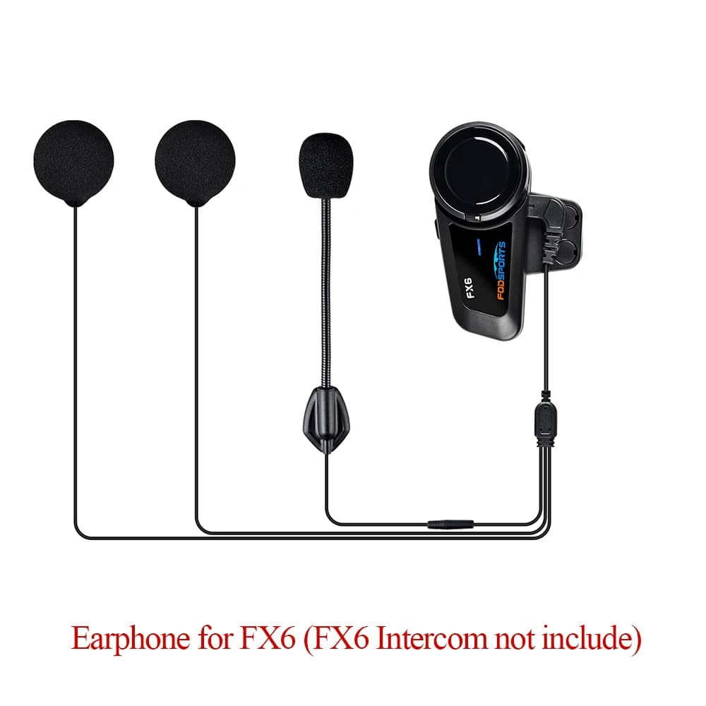 Microphone rigide et souple pour casque de moto Fodsports FX6, pièces d'interphone Bluetooth, accessoires pour interphone FX6 FX6S