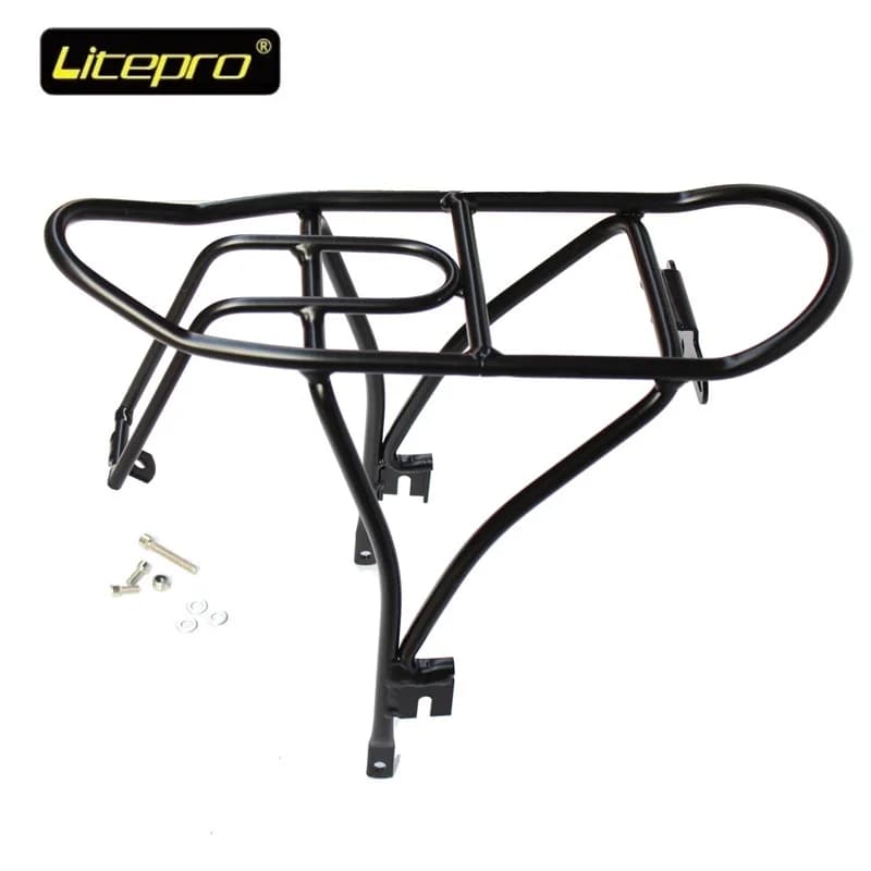 Porte-bagages arrière en alliage d'aluminium pour vélo pliant, frein en V, porte-bagages, vélo pliant, noir, argent, Electrolux, 412 K3, 14 pouces