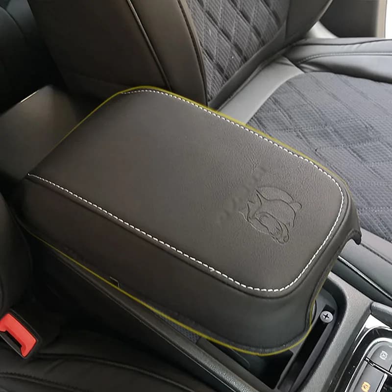 Boîte d'accoudoir Central en cuir Auto, étui de tapis Anti-salissure adapté pour Skoda kodiaq2017-2020, décoration intérieure, accessoires de voiture