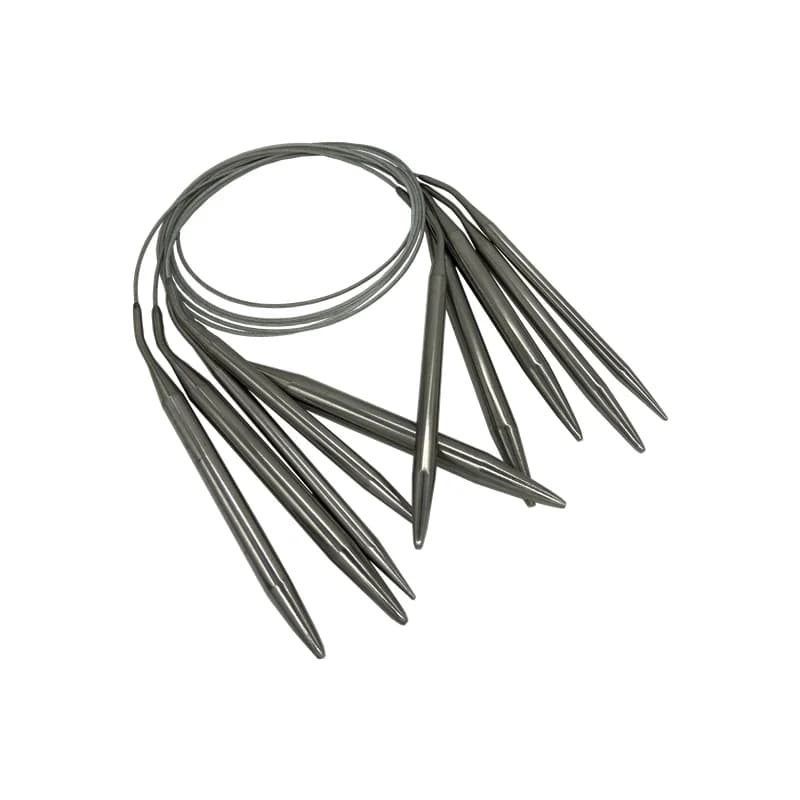 Aiguilles à tricoter circulaires en acier inoxydable, 1.5-10mm, aiguilles à Crochet, épingles, outils artisanaux pour ensemble de crochets à tricoter, tissage de bricolage