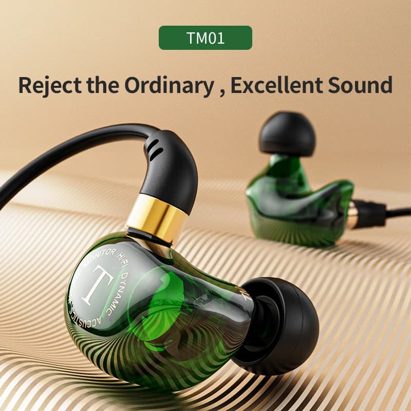 TM-01 3.5mm casque filaire Double pilote HiFi écouteur basse stéréo casque Gamer musique écouteurs Sport écouteurs