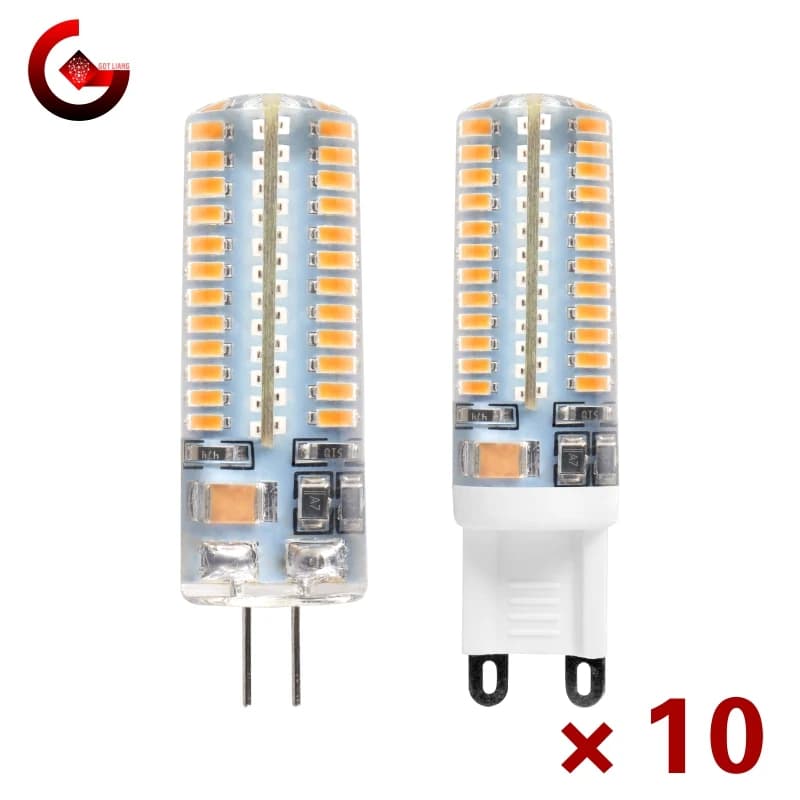 10 pièces/lot LED G4 G9 12V 220V AC DC 1w 2w 3w 4w 5w 6w remplacer 40w 60w lampe halogène lumière 360 Angle de faisceau lustre LED ampoule lampe