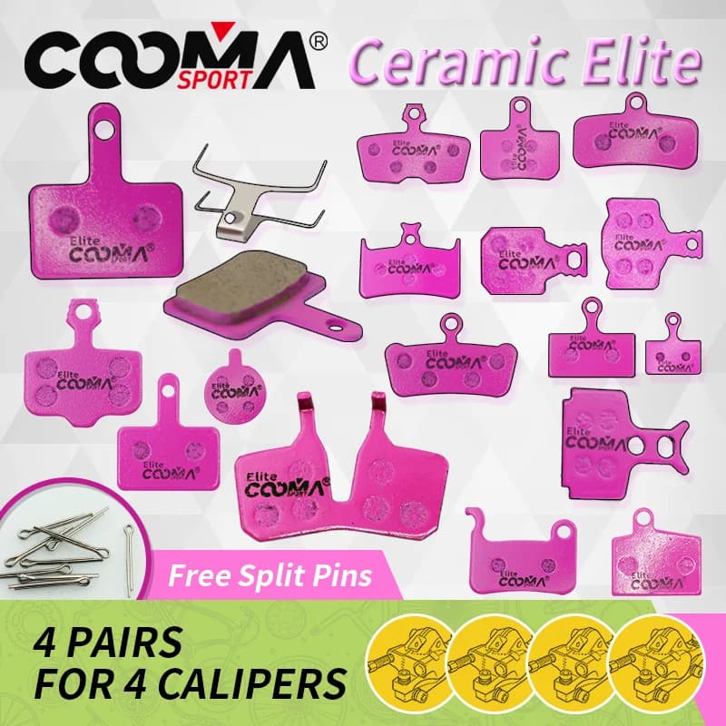 Plaquettes de frein de vélo en céramique pour SRAM Avid Shimano Magura Hayes Formula Hope vtt vélo de route, 4 paires, Elite