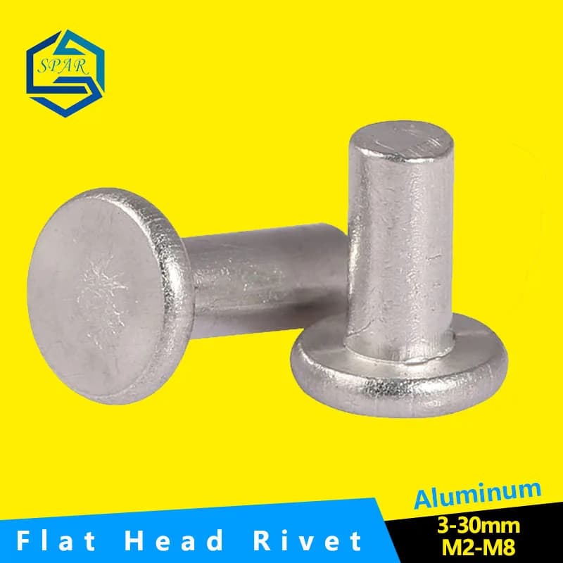 GB109 M2 M3 M4 M5 M6 M8 Rivets solides en aluminium AL Knock Rivet à tête plate