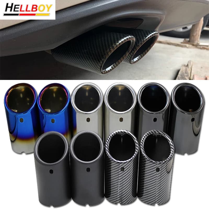 Couvercle de pointe de silencieux d'échappement de voiture, 76mm, pour Q5 A5 VW Tiguan Volkswagen Passat B7 CC 1.8T 2.0T Audi A3 8V 8P A4 B8 A1, accessoires automobiles