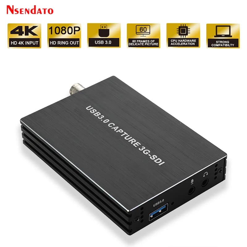 Carte de capture vidéo 1080P 60FPS 3G SDI vers USB3.0 USB 3.0 pour enregistrement et diffusion en direct de caméras dôme SDI et d'endoscopes médicaux HD