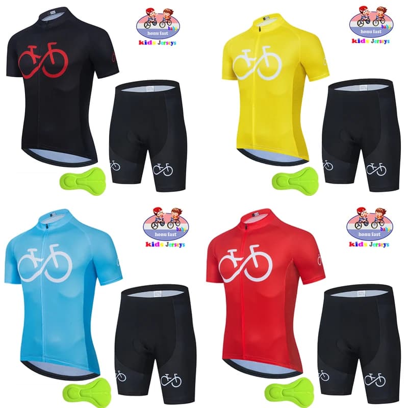 2025 nouveaux vêtements de cyclisme pour enfants de haute qualité été garçons filles maillot à manches courtes ensemble vêtements de vélo vtt vêtements de cyclisme pour enfants