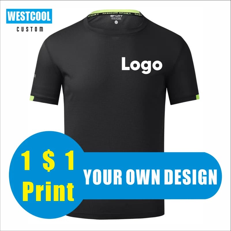 WESTCOadvocate-T-Shirt de dehors Personnalisé en Polyester à vaccage Rapide, Col Rond, Logo Brodé Imprimé, Design Personnalisé