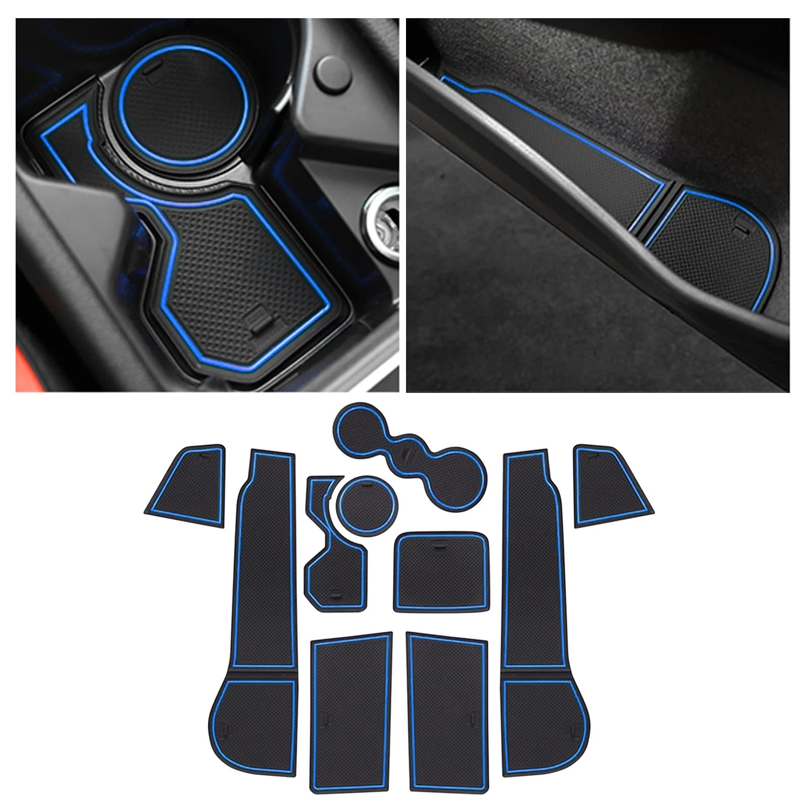 RUIYA pour Golf 8 MK8 GTI GTE GTD 2020 2021 2022 2023 Tapis de porte antidérapant Tapis de porte antidérapant Tapis de porte antidérapant Tapis de porte antidérapant Tapis de porte antidérapante Auto