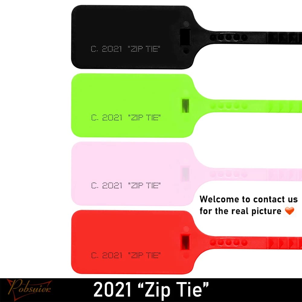 6 pièces 2021 “Zip Tie” Sceaux de sécurité en plastique de poulet, étiquette off, décorations de chaussures, baskets blanches et rouges, 30cm
