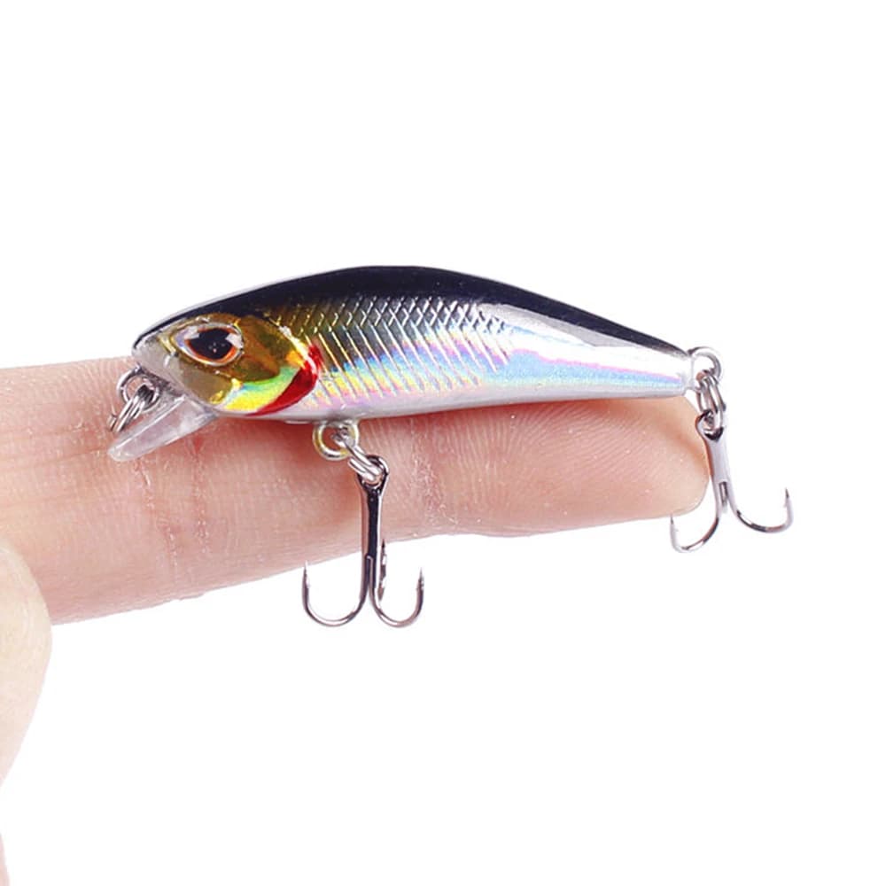 1 pièces Mini leurres de pêche méné Wobblers 4.5 cm 3.5g coulant artificiel en plastique dur appât manivelle Jerkbait Pesca matériel de bar