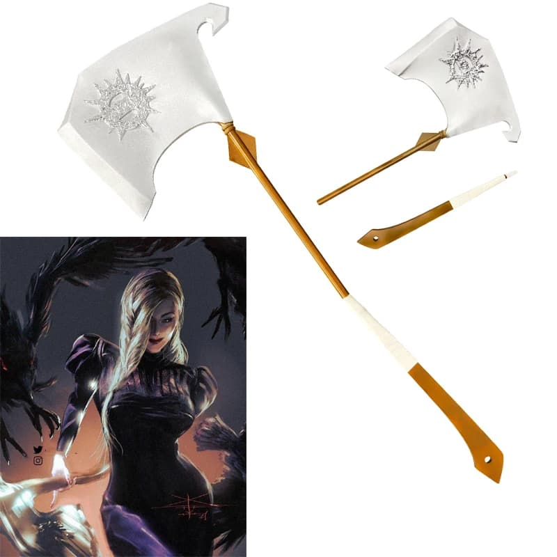 JuMozambique-Arme de Cosplay Ming Ka Placage en PVC, Hache URA et Mei, Accessoires à Main Personnalisés, ixde Noël, Halloween, Carnaval