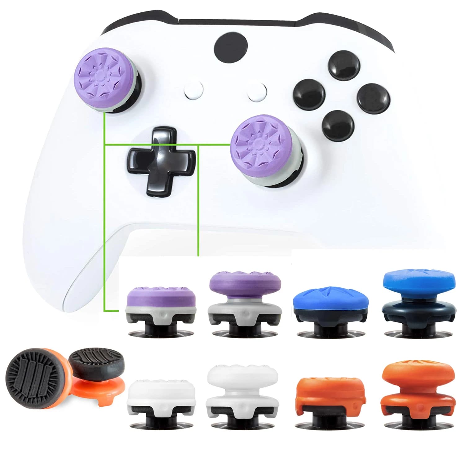 2Pcs Pouce Housse pour Xbox One Contrôleur Accrue Passe-Pouce Bâton Manette D'extension Casquettes Pour Xbox one accessoires