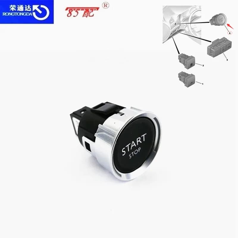 Bouton de démarrage allumage 98021996 ZD pour Peugeot 408 2008 3008 308 508 pour citroën C4L C5 bouton de commutation de démarrage à un bouton