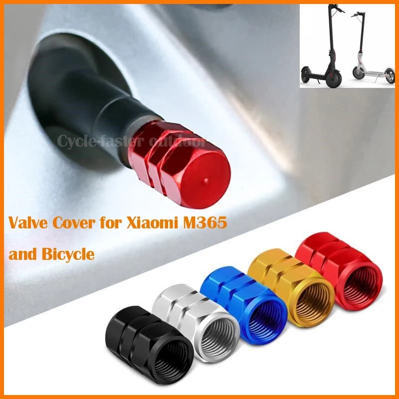 Capuchon de Valve de vélo en aluminium, 2 pièces, anti-poussière, pour Xiaomi M365 Scooter électrique, vtt, vélo de route, montagne, accessoire