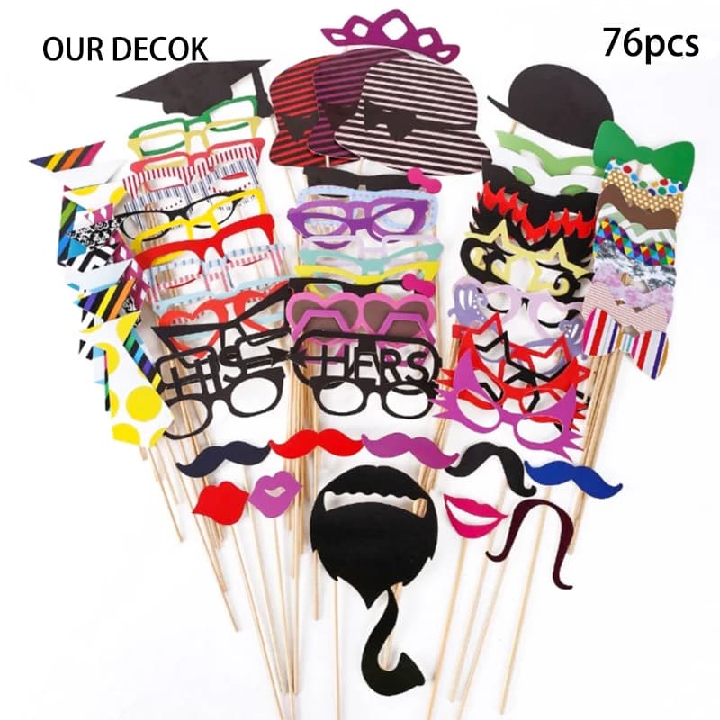 Accessoires Photo stand Photo juste joyeux lunettes drôles bricolage anniversaire bébé douche garçon fille Photo stand accessoires décorations de mariage