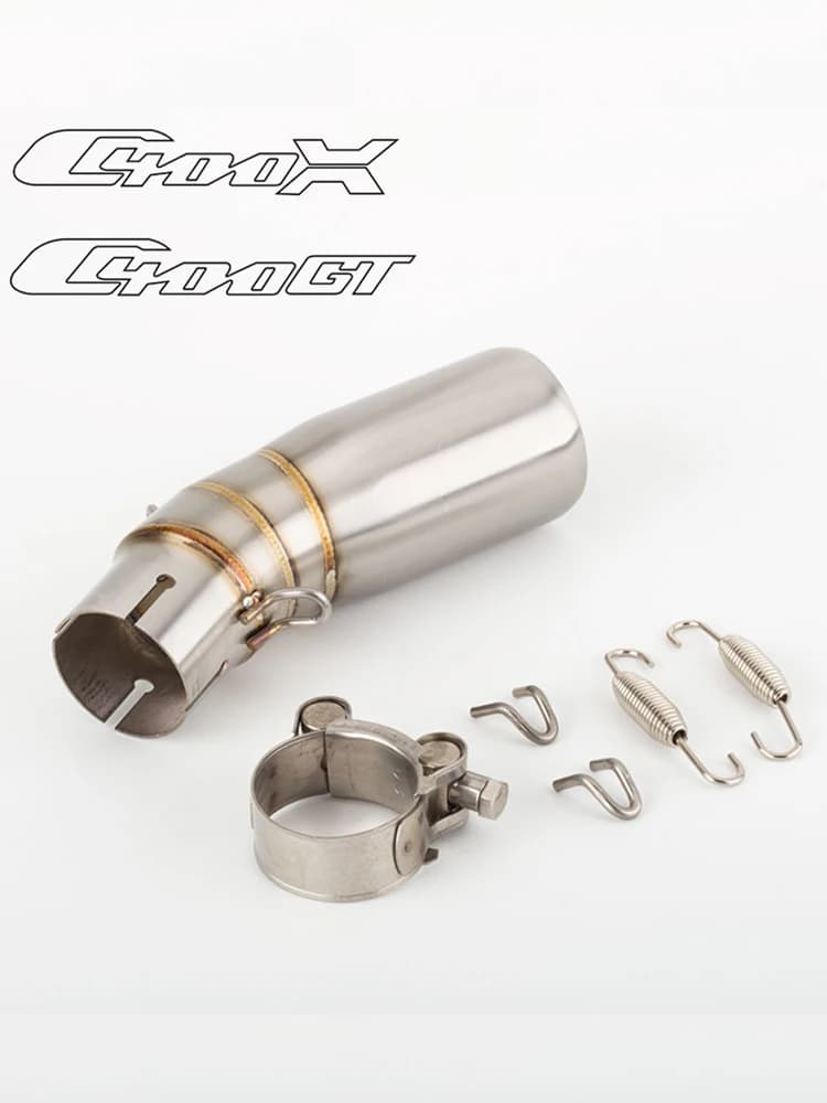 Tuyau de connexion intermédiaire pour motocross, acier inoxydable à enfiler pour C400, C400X, C400ight2018, 2020