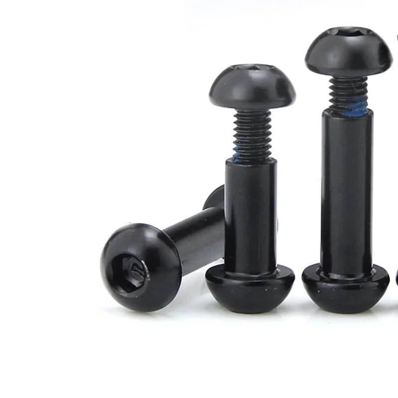 Boule hexagonale noire en demi-cercle M8 M10, électrophorétique, fixation de la vis à bout