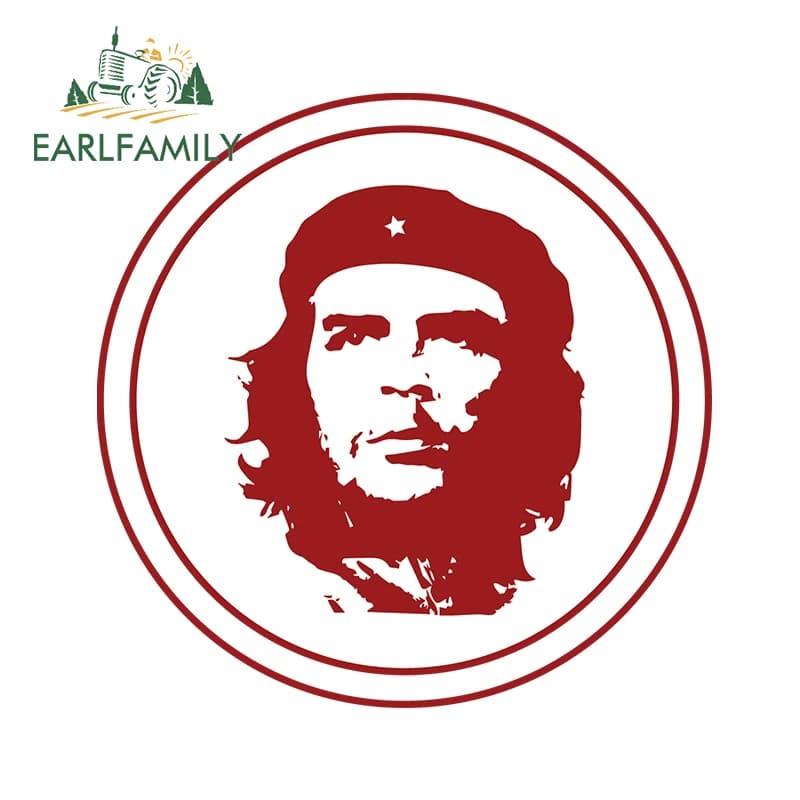 EARLFAMILY – autocollant en vinyle 13cm x 13cm pour Che Guevara, étiquette d'avertissement créative, enveloppe de voiture, décoration étanche pour coffre de planche de surf