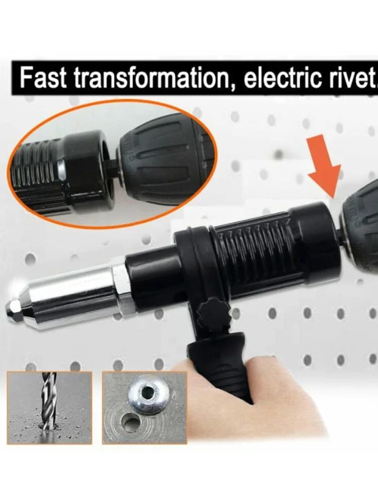 Pistolet à écrou électrique professionnel, Machine à tirer le noyau, accessoires de rivetage sans fil, adaptateur de perceuse, outils d'écrou d'insertion