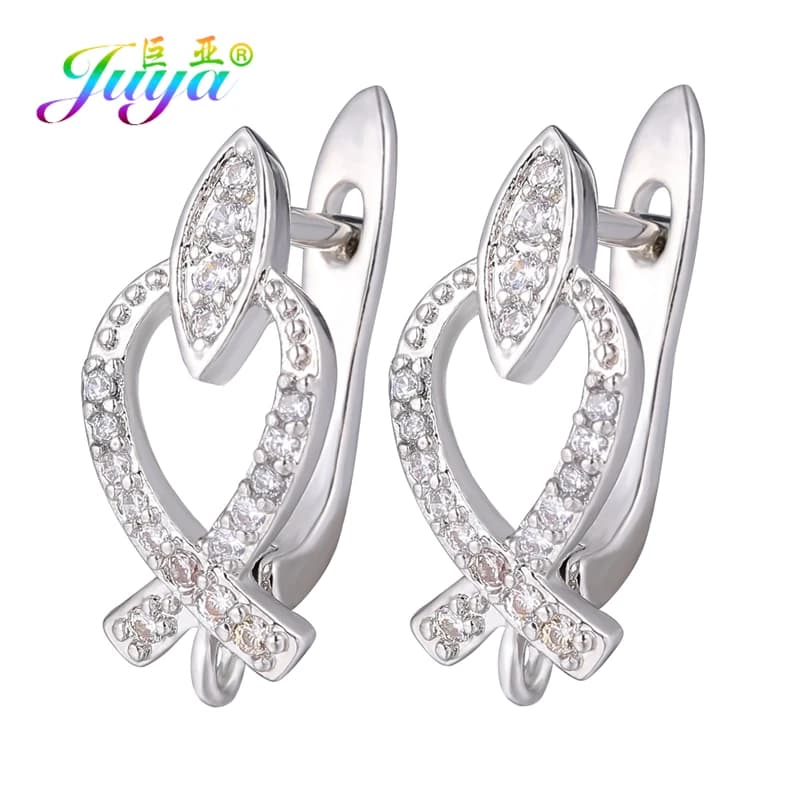 Nouveaux connecteurs de conception Juya, attaches pour boucles d'oreilles, crochets pour boucles d'oreilles, accessoires pour la fabrication de boucles d'oreilles pendantes DIY pour femmes