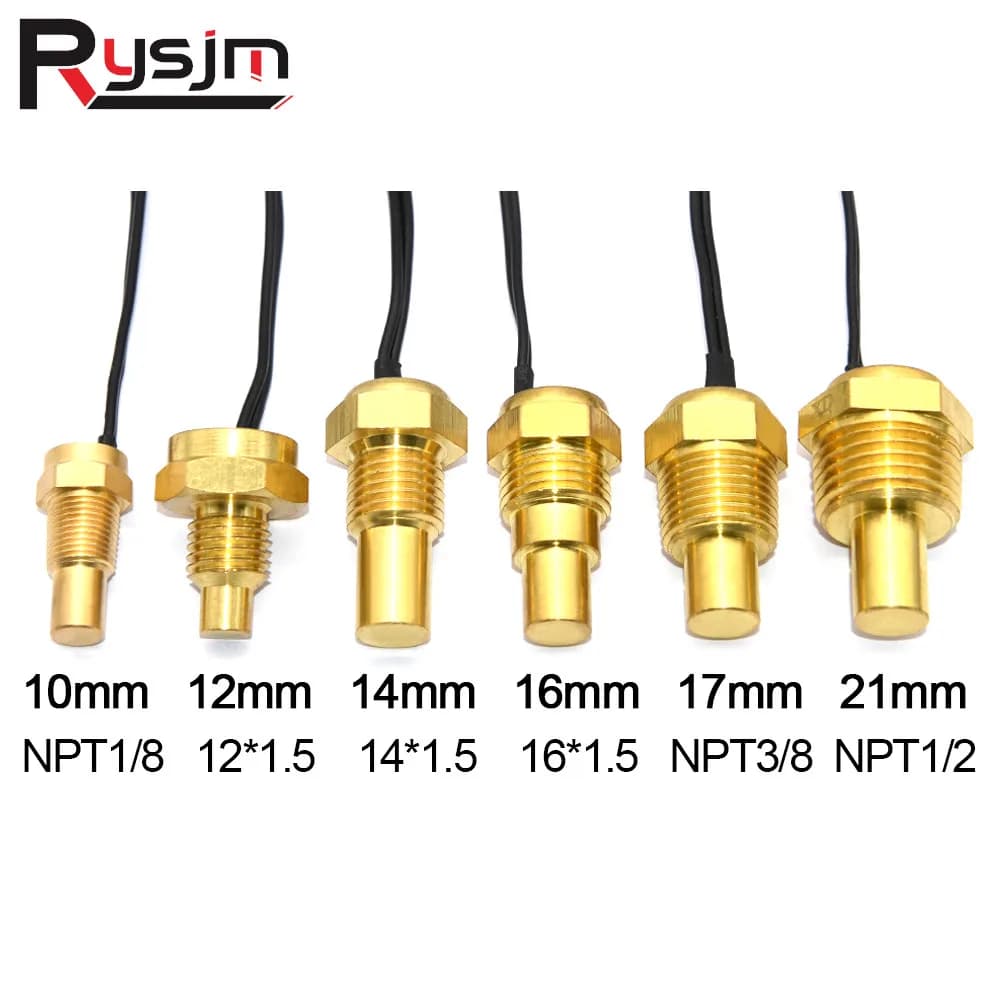 Capteur de température d'eau universel, 10MM 12MM 14MM 16MM 17MM 18MM 21MM, pour voiture et camion numérique 12V/24V, compteur électrique NPT1/8
