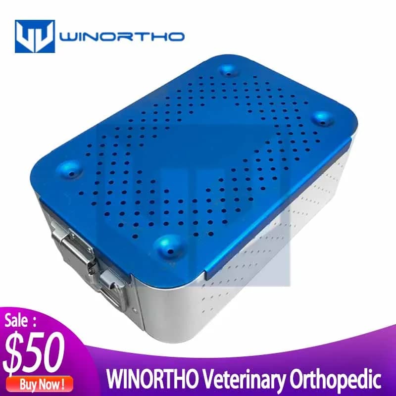 Instrument chirurgical orthopédique, boîte de stérilisation à la vapeur en alliage d'aluminium, outil de plateau d'autoclave poreux à haute température
