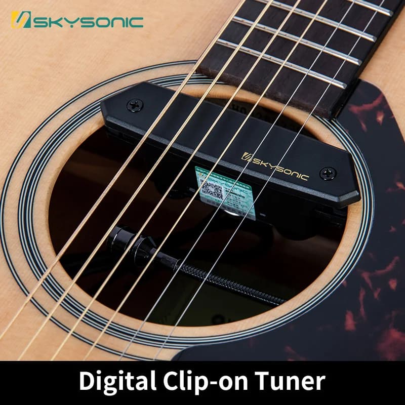 Micro pour guitare acoustique Skysonic-T-902, magnétique et micro, double capteur, avec commandes de volume et de tonalité, installation rapide sans perçage