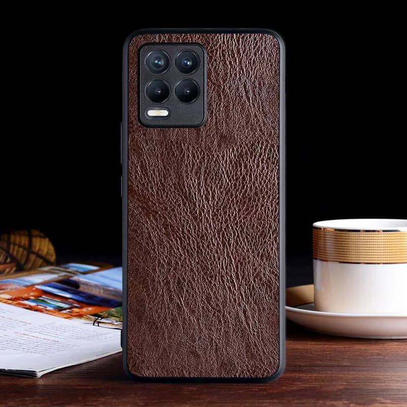 Coque de téléphone en cuir PU pour Oppo Realme 8 Pro, étui de luxe rétro