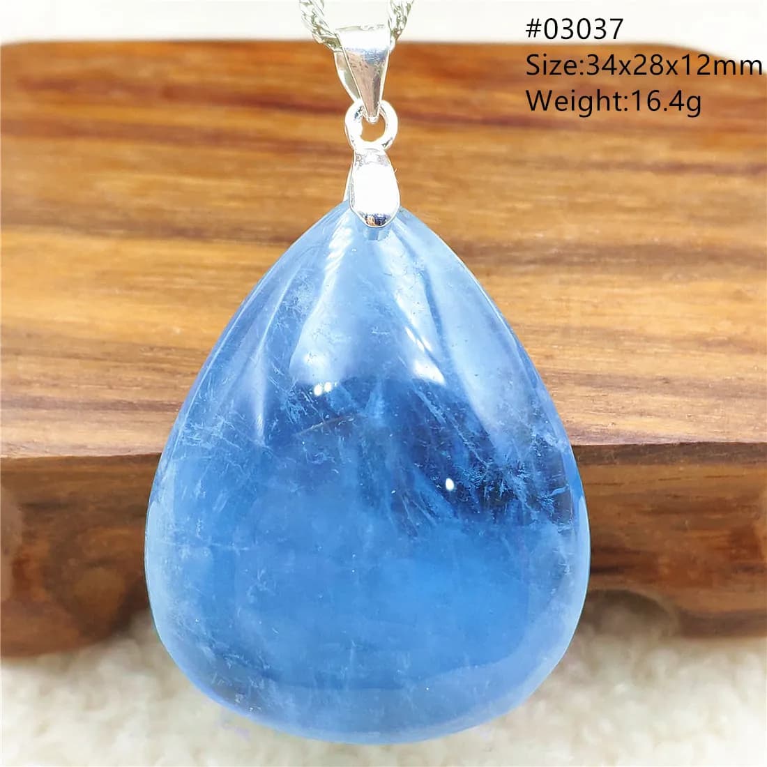 Aigue-marine bleue naturelle, perles claires, pendentif goutte d'eau, brésil, femmes et hommes, bijoux à la mode, collier AAAAA