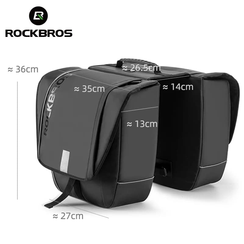 ROCKBROS – sac de transport de vélo vtt, support arrière, sac de coffre de vélo, sac à bagages, siège arrière, Double face, voyage Durable