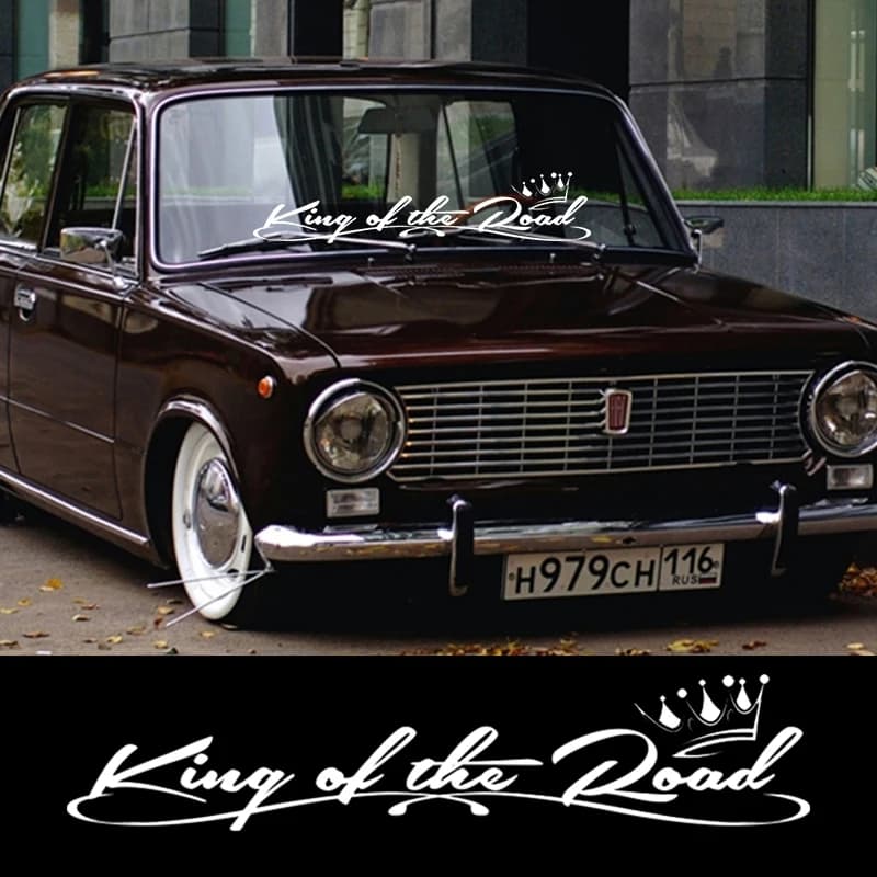 Autocollant de voiture King of the Road en vinyle découpé à l'emporte-pièce, autocollant étanche, auto ouvertement sur la carrosserie, pare-chocs et lunette arrière, CS40063 #