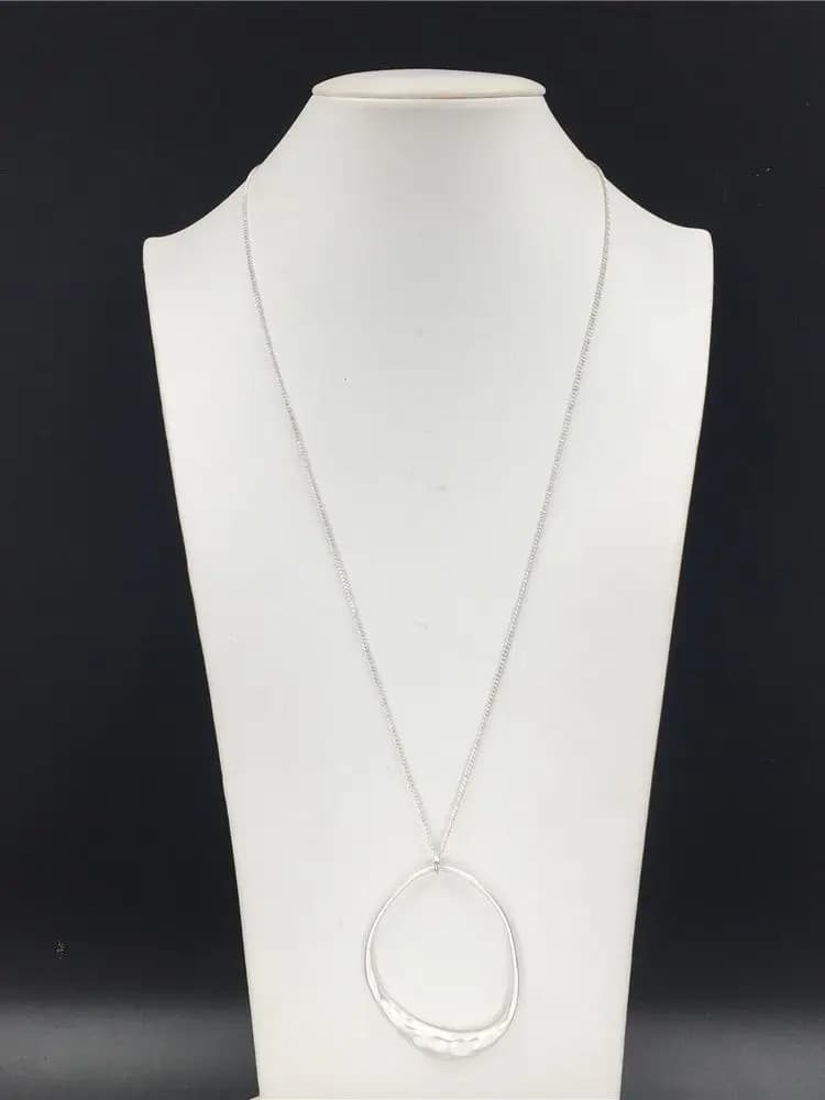 Collier pendentif en alliage bohème pour femme, bijoux pour fille, document en argent, simple, nouveau style, été