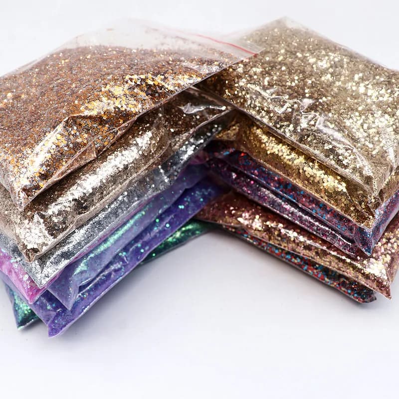 50 g/sac poudre à ongles paillettes Champagne argent or mixte violet série holographique paillettes Gel vernis ensemble pour Gel décoration des ongles