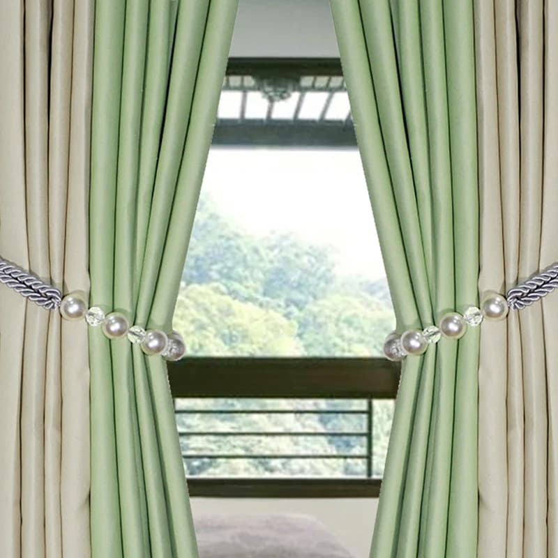 Embrasses de rideaux modernes en corde avec perles, attaches décoratives, supports de décoration pour la maison, accessoires, tiges, 1 pièce