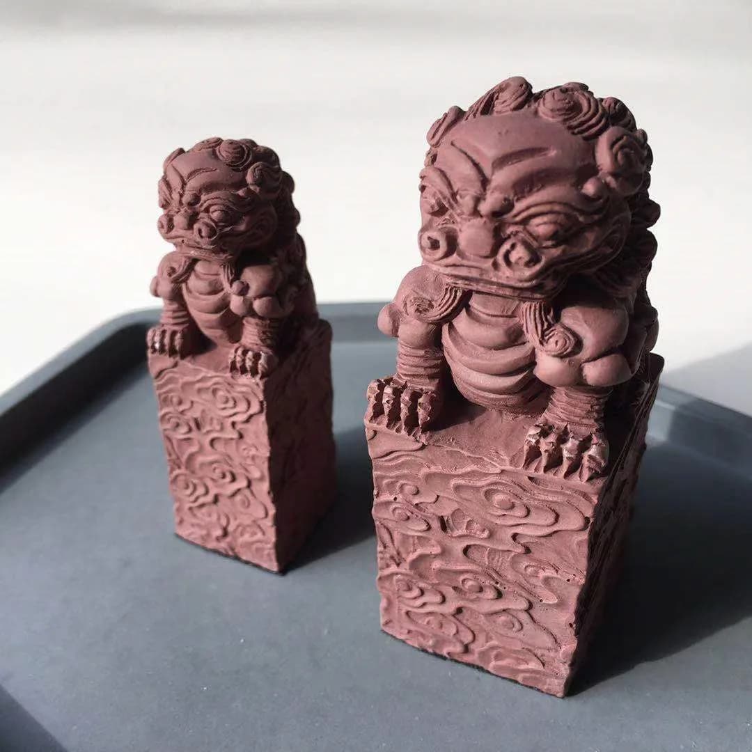 Moule en silicone grand format pour lions en pierre, style chinois, pour sculpture de lion en pierre, moule en plâtre, décoration en béton