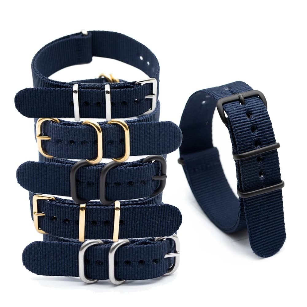 Bracelet de montre en nylon tissé bleu marine, style armée, ceinture de remplacement, 18mm, 20mm, 22mm, 24mm, accessoire de rêve de table, 1 pièce