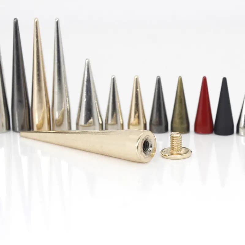 10 pièces en métal Punk pointes cône balle goujons Rivets pour cuir artisanat sac vêtement vêtements chaussures bricolage pièces accessoires