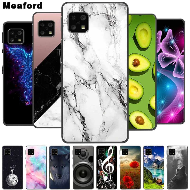 Coque arrière en silicone souple marbré pour Sharp Aquos, coque de téléphone pour Which 4 Lite, 4G, 5G