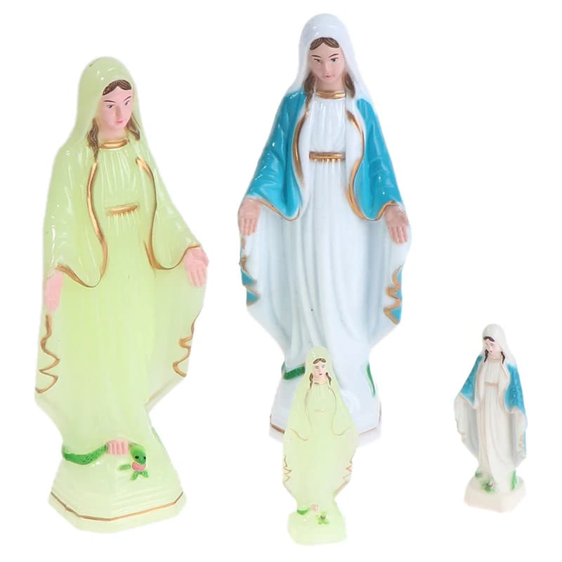 Statue de la Vierge Marie Catholique, Figurine Faite à la Main, Cadeau Religieux de Noël, Ornements Décoratifs de Bureau pour la Maison