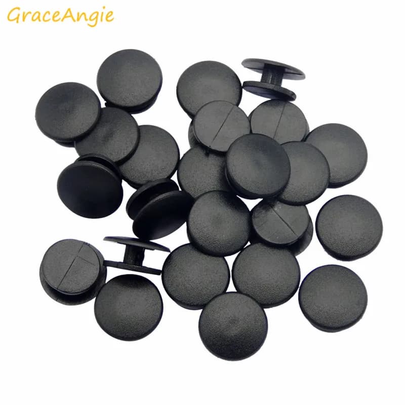 Lèvent en Plastique Noirs pour Chaussures de Bricolage, Breloques pour Enfants, Accessoires d'Été, Boucles Légères, Construction Noire, 50 Pièces, Vente en Gros