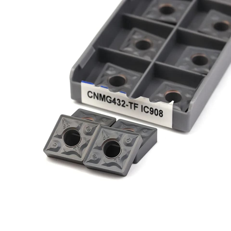 Plaquettes de tournage et de rainurage CNMG120404-TF CNMG120408-TF IC908 IC907 pour outils de tournage, outils de coupe de haute qualité