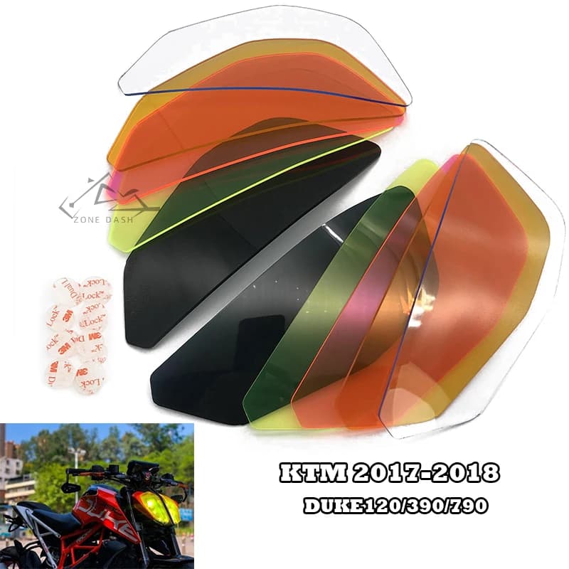 Protecteur d'écran pour phare de moto, couvercle de lentille de protection, bouclier de phare pour DUKE 125 DUKE 390 2017-2023 DUKE 790 2018 19